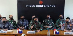 Konferensi pers TNI terkait KRI Nanggala 402. (ist) - Panglima TNI Nyatakan Seluruh Awak KRI Nanggala 402 Gugur