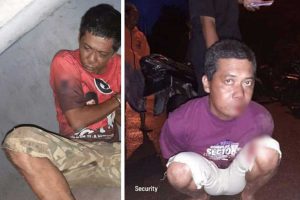 Tersangka Curanmor di area parkir truk pabrik gula Glenmore. (ist) - Diduga Curi Ranmor Kakak Adik Jadi Bulan-Bulanan Warga