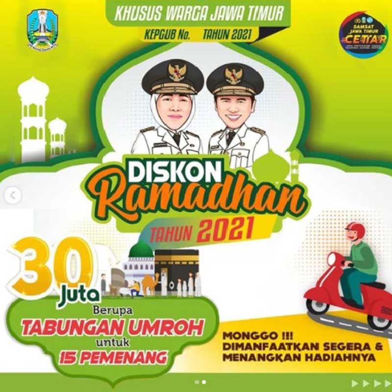 Diskon Pajak Kendaraan Bermotor Jatim - Pemprov Jatim Berikan Diskon Ramadan Pajak Kendaraan Bermotor dan Undian Umroh