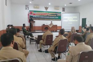 Dandim 0833/Kota Malang Letkol Arm Ferdian Primadhona, SE, MTr, Han, menyampaikan pentingnya sinergitas. (ist) - Tingkatkan Sinergitas, Kodim 0833/Kota Malang Gelar Komsos dengan Aparat Pemerintahan