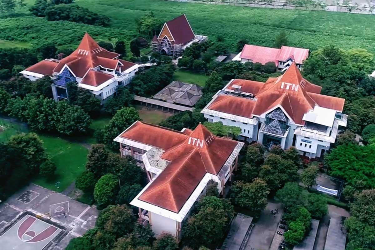 ITN Malang kampus 2 tampak dari atas. (ist) - ITN Malang Dampingi 15 SMKN Pusat Keunggulan