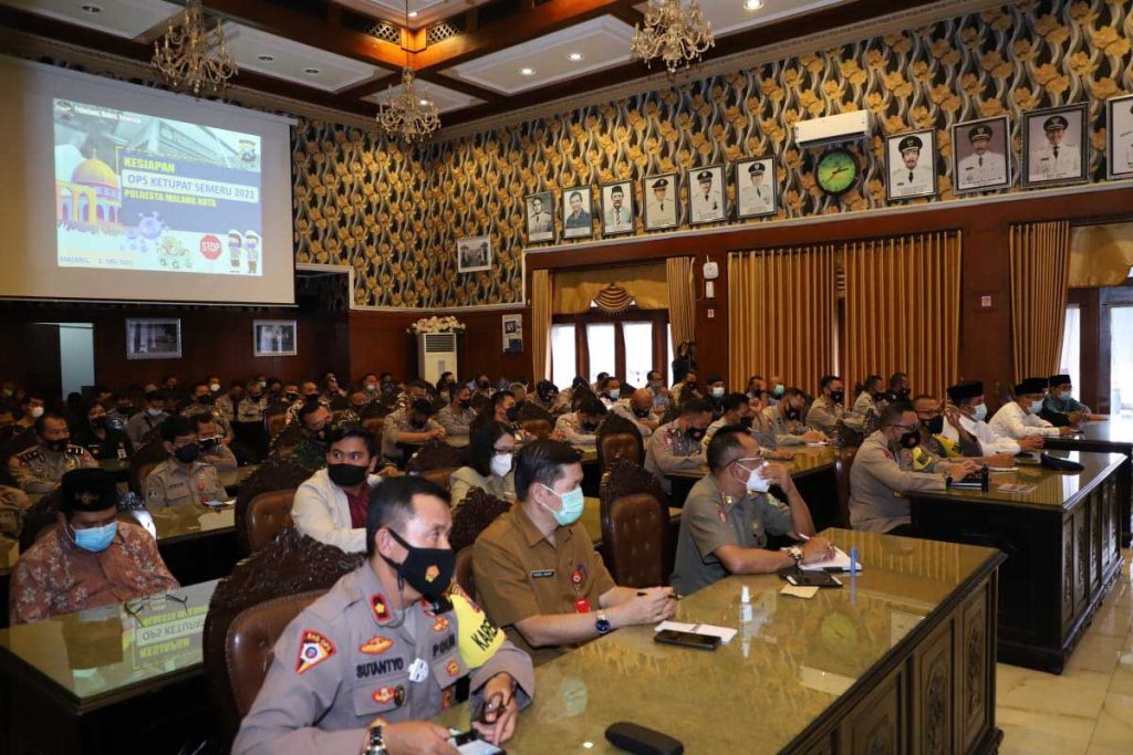 Jajaran Forkopimda diharapkan aktif dalam prokes di lingkungannya. (ist) - Jelang Lebaran, Walikota Malang Himbau Selalu Waspada Covid-19