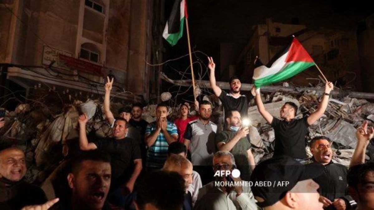 Kondisi Palestina pasca pengumuman gencatan senjata. (ist) - Israel-Hamas Sepakati Gencatan Senjata