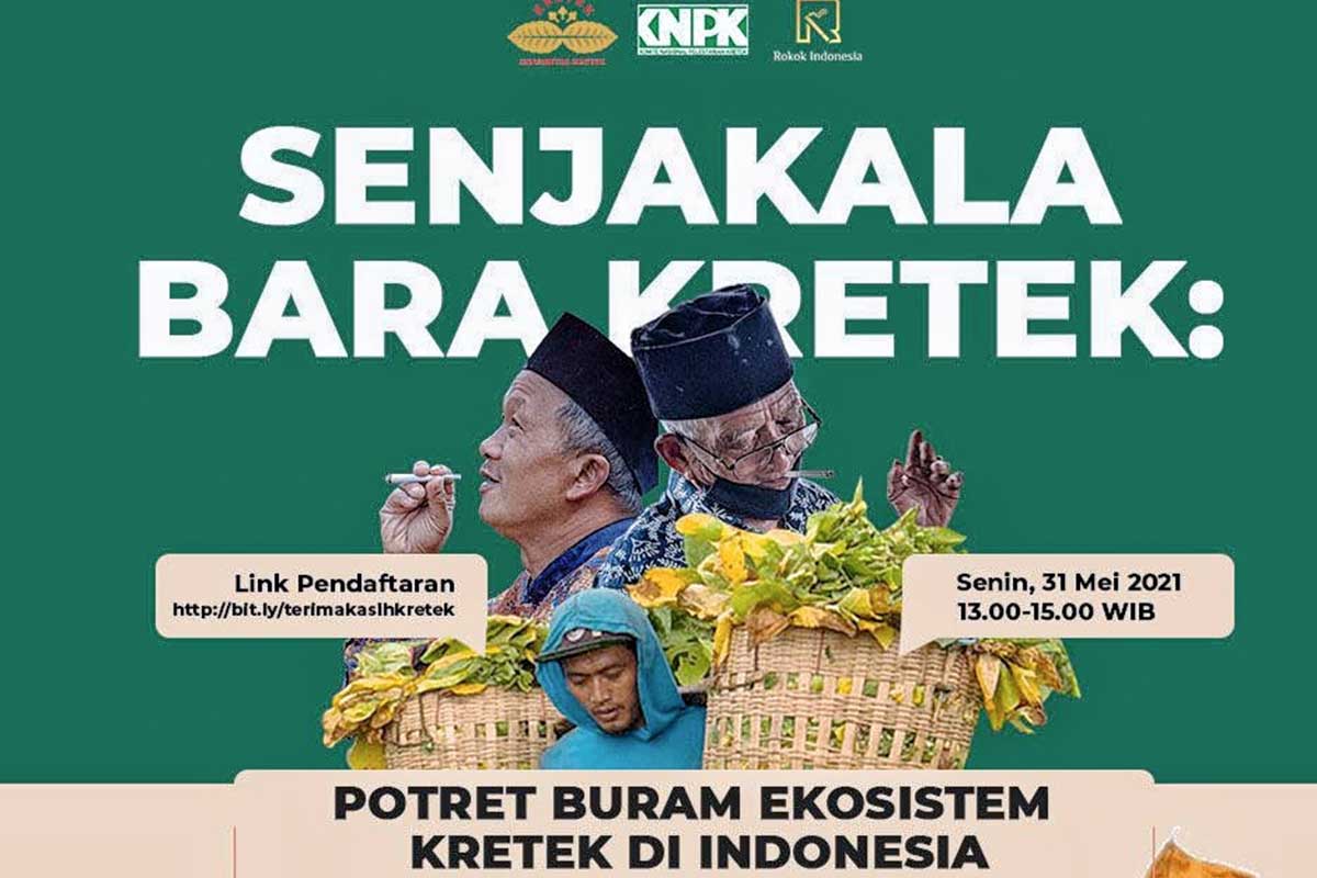 Pamflet webinar Senjakala Bara Kretek. (ist) - Balada Petani Tembakau, Ditengah Cukai Tak Terjangkau