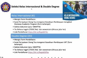 Seleksi Program Kelas Internasional dan Double Degree di Polinema. (ist) - Polinema Buka Program Kelas Internasional dan Double Degree