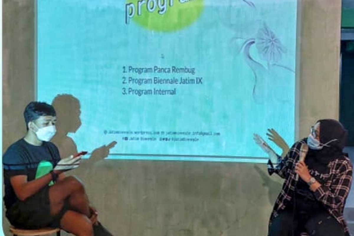 Sosialisasi Biennale Jatim bersama para seniman. (ist) - Biennale Jatim ke-IX Usung 'Padhang Rembug'