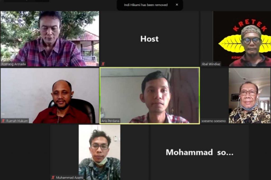 Webinar yang diselenggarakan oleh Komite Nasional Pelestarian Kretek (KNPK). (ist) - Balada Petani Tembakau, Ditengah Cukai Tak Terjangkau