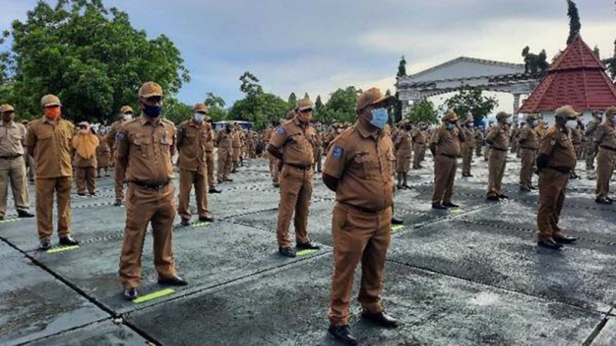 Apel pagi PNS. (ist) - ASN Diimbau Apel Pagi Hingga Baca Pancasila Mulai 1 Juli
