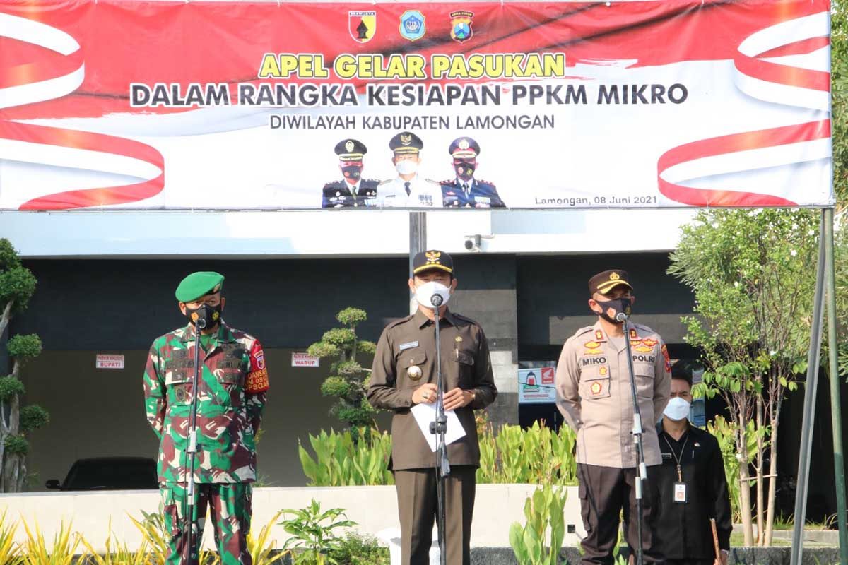 Bupati Yes Pimpin Apel Gelar Pasukan Kesiapan PPKM Mikro