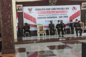 Bupati didampingi Wabup memperingati hari lahir Pancasila (hen-sam) - Bupati : Isi Pancasila Bagian Dari Ajaran Islam