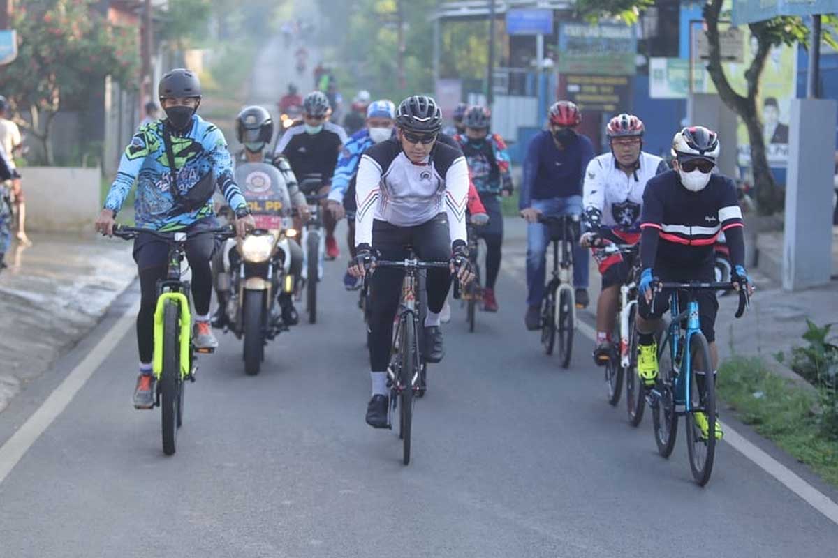 Forkopimda Kota Malang gowes bareng. (ist) - Jaga Imunitas, Dandim 0833 Gowes Bareng Forkopimda Kota Malang
