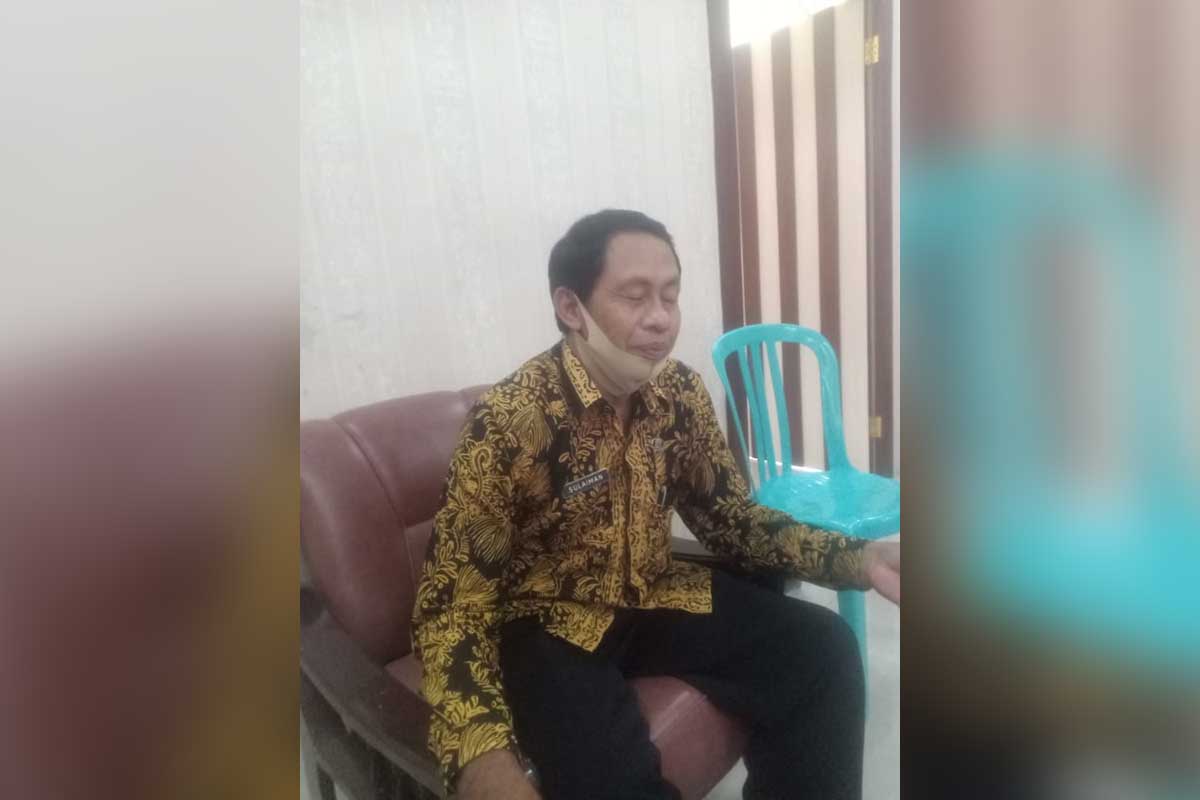Kepala Desa Tapanrejo, Sulaiman (Foto: Kuryanto Memo-X) - Kades Tapanrejo Diduga Menyalahgunakan wewenang Jabatan