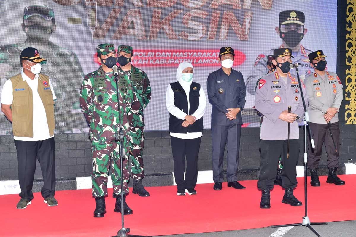 Panglima TNI dan Kapolri Kunjungi Lamongan, Sinergitas Tiga Pilar Tangani Covid-19