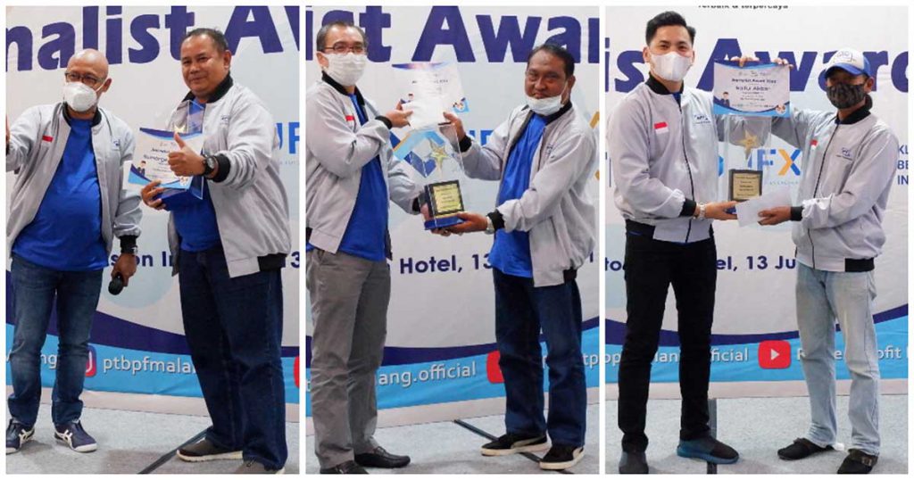 Para jurnalis pemenang Journalist Award 2020. (rhd) - Locogold Primadona, BPF Malang Jadi Terbaik dan Terpercaya