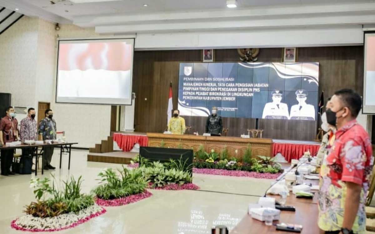 Persiapan pemberian bimtek. (ist) - Upaya Kabupaten Jember Raih WTP, Bupati Hendy Hadirkan KASN