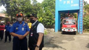 Unit Damkar di Kecamatan Pare, Kabupaten Kediri menjadi salah satu titik kunjungan Bupati Kediri, Hanindhito Himawan, pada Jumat (4/6/2021) - Minimalkan Potensi Kebakaran, Masbup Siap Tambah Pos Damkar