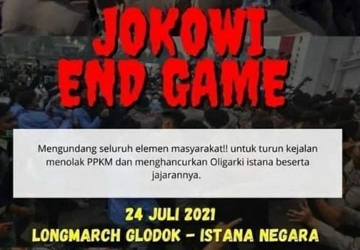 ft poster ajakan jokowi end game. (ist)