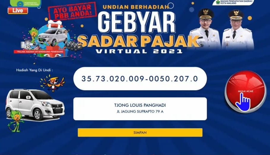 Hasil pengundian grand prize mobil Karimun.