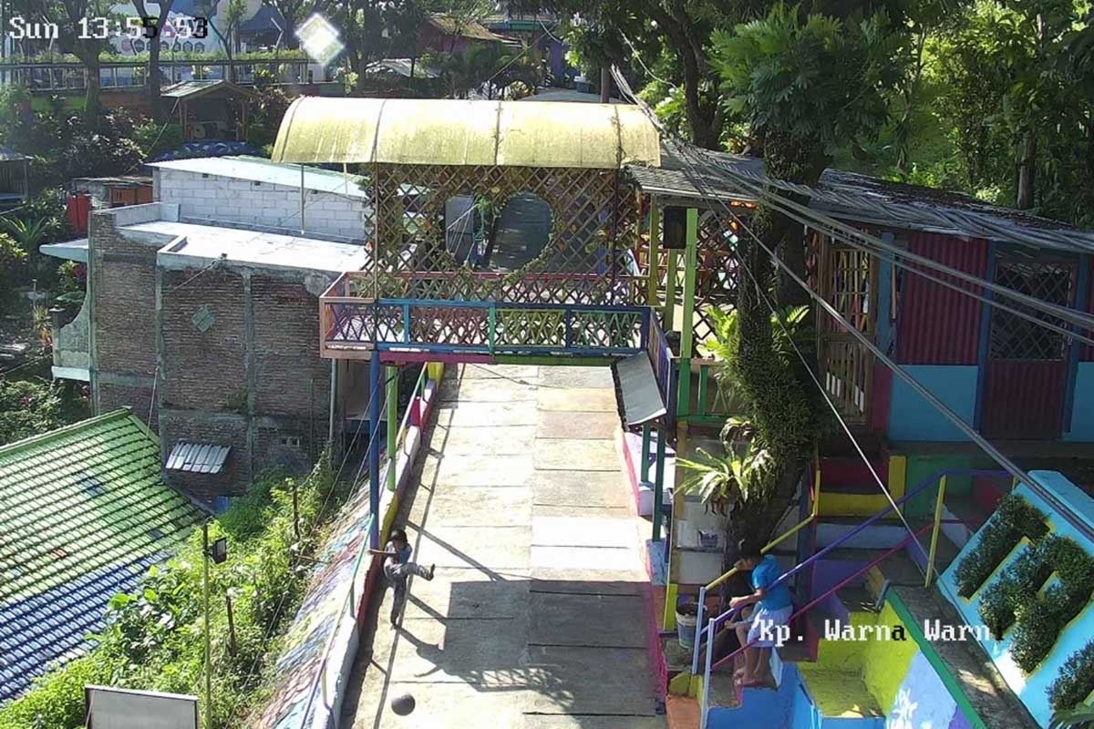 Kampung Warna-warni Jodipan, salah satu kampung tematik yang berada di Kota Malang nampak sepi lantaran ditutup sementara. (ist) - PPKM Darurat, 22 Kampung Tematik Tutup Sementara Tak Layani Wisata