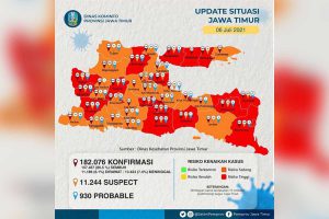 Penutupan bundaran Waru. (ist) - Jawa Timur Punya 20 Wilayah Masuk Zona Merah