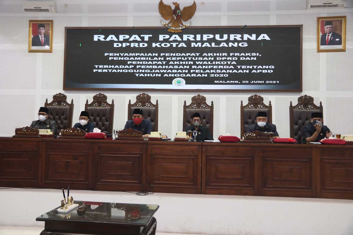 Rapat Paripurna Ranperda Pertanggungjawaban Pelaksanaan APBD Tahun Anggaran 2020. (ist) - Ranperda Pertanggungjawaban Pelaksanaan APBD Tahun Anggaran 2020 Disetujui