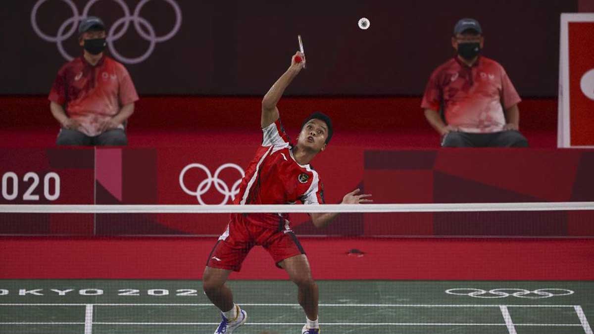 Tunggal putra Anthony Ginting. (ist) - Taklukkan Antonsen, Tunggal Putra Anthony Ginting ke Semifinal Olimpiade Tokyo 2020