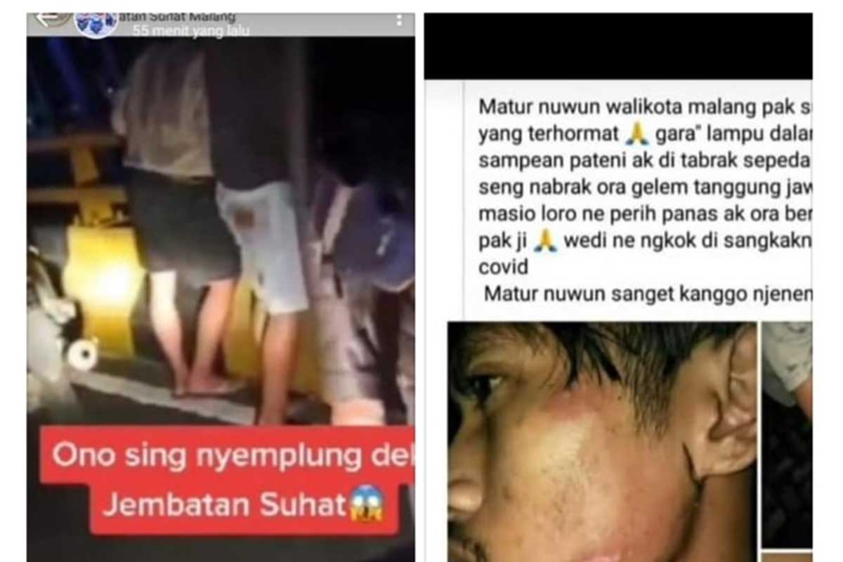 Unggahan berita laka lantas. (ist) - Kabar Laka Lantas PJU Padam, Kapolresta Makota: Jangan Langsung Dikaitkan