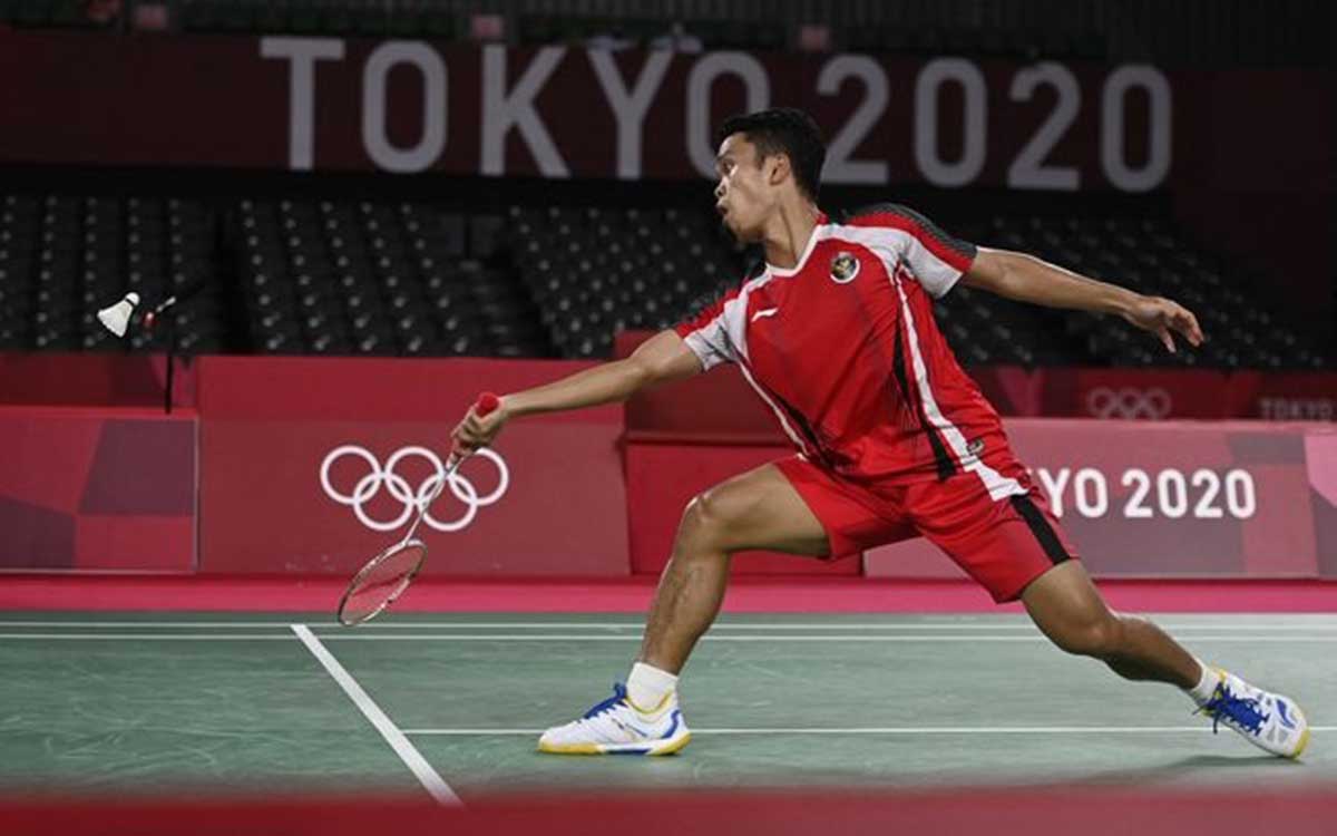 Atlet Anthony Sinisuka Ginting. (ist) - Anthony Ginting Takluk dari Chen Long