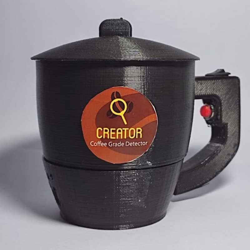 Cangkir unik CREATOR, pendeteksi kualitas biji kopi. (ist) - Mahasiwa UB Ciptakan CREATOR, Cangkir Pendeteksi Kualitas Biji Kopi