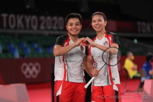 Ganda putri Greysia/Apriyani. (ist) - Greysia/Apriyani Persembahkan Emas Pertama Indonesia di Olimpiade Tokyo 2020