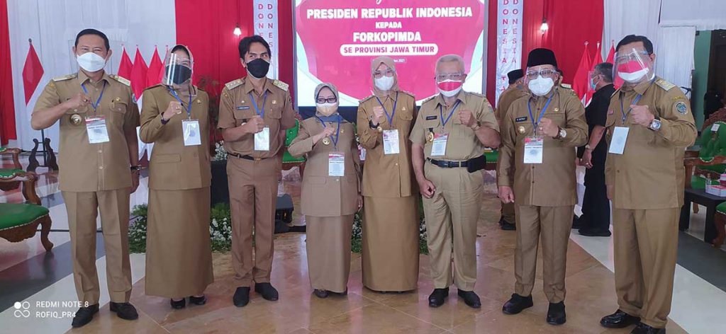 Jajaran Forkopimda Malang Raya turut hadir langsung. (ist) - Disetujui Presiden Jokowi, Walikota Sutiaji Tingkatkan BOR Kota Malang