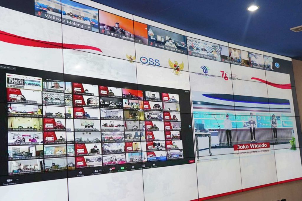 Launching OSS secara virtual. (ist) - Kota Malang Klaim Jalankan OSS Jauh Sebelum Pemerintah Pusat