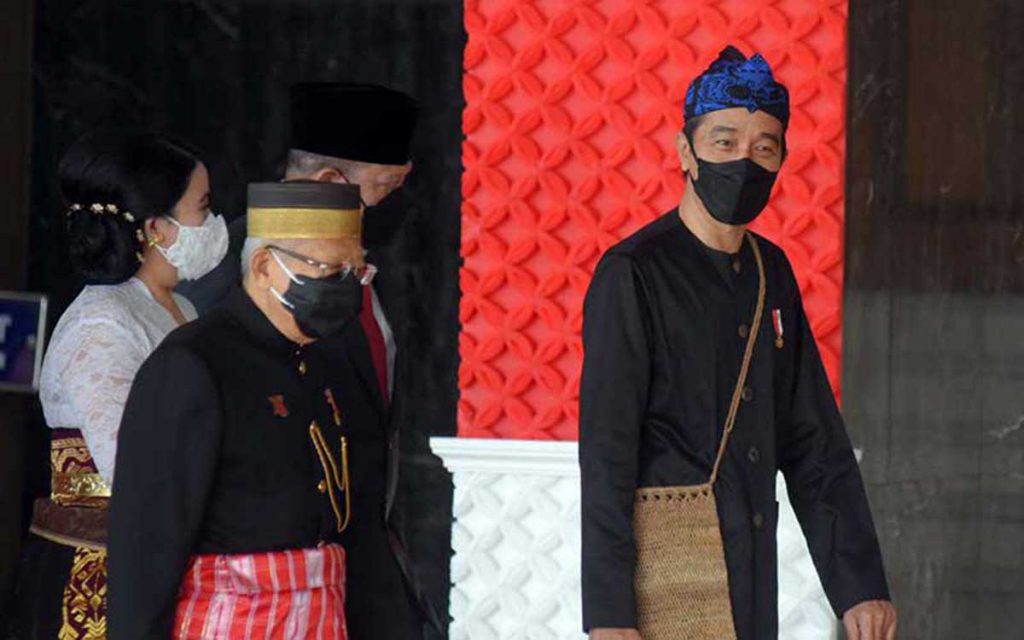 Presiden dan Wapres di Sidang Tahunan MPR. (ist) - Presiden dan Wapres Pakai Baju Adat di Sidang Tahunan MPR