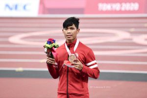 Sprinter Sapto Yogo Purnomo. (ist) - Sapto Yogo Purnomo Sumbang Medali Kedua Indonesia di Paralimpiade Tokyo 2020