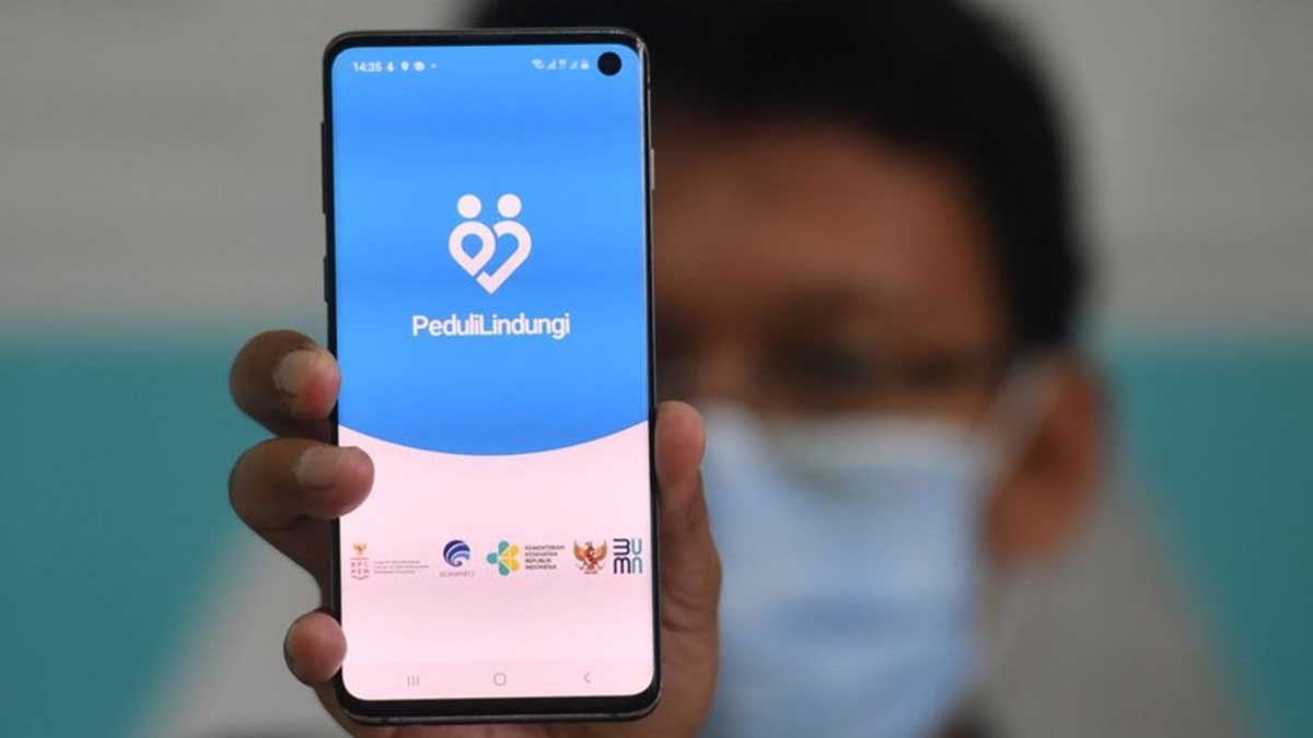 Aplikasi PeduliLindungi. (ist) - Kominfo Bantah Aplikasi PeduliLindungi Buatan Singapura