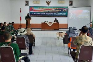 Dandim 0833 sampaikan pentingnya Komsos Komunitas. (ist) - Kodim 0833 Kota Malang Berikan Pembinaan Komsos Komunitas