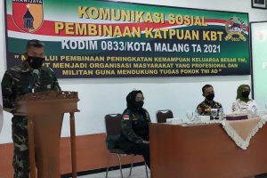 Dandim membuka Komsos Pembinaan Katpuan KBT. (ist) - Kodim 0833 Silahturahmi Keluarga Besar TNI Perkuat Komponen Bangsa