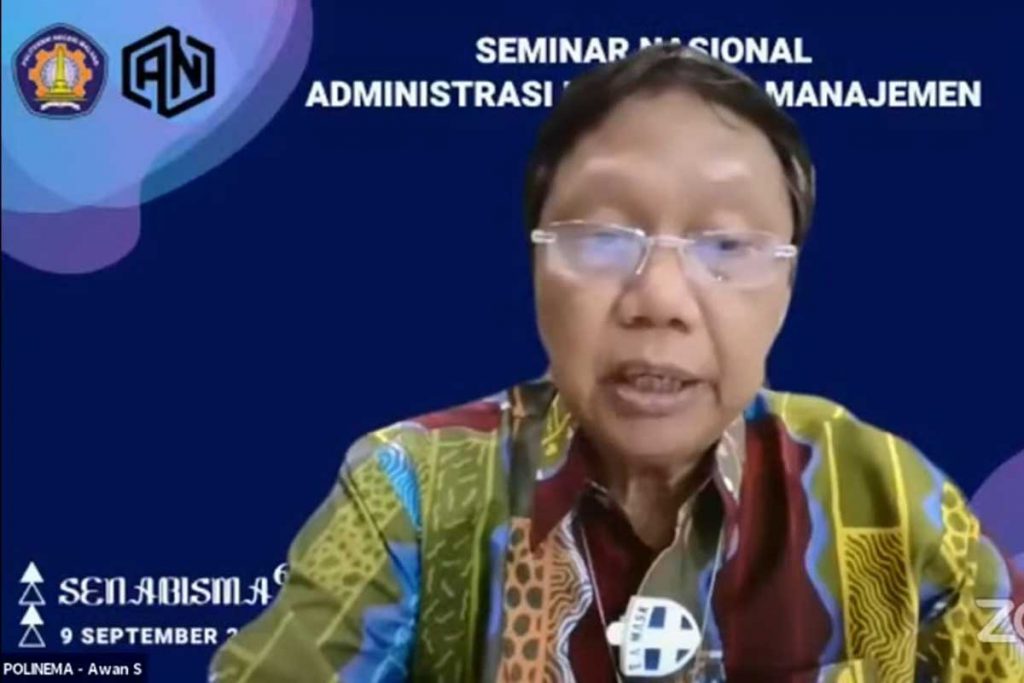 Direktur Polinema Drs Awan Setiawan, MMT, MM. (rhd) - Sandiaga Uno: Creativepreneurship Solusi Pemulihan Ekonomi Nasional di Masa Pandemi