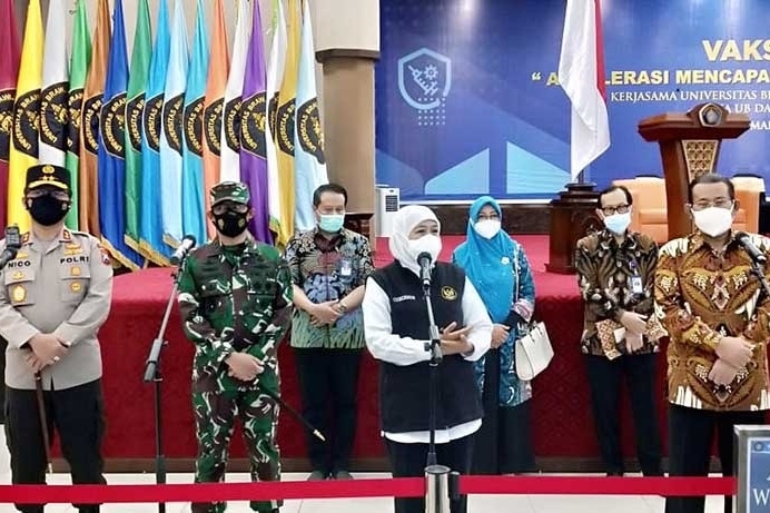 Gubernur Jatim menyampaikan posisi kekuatan tracing.