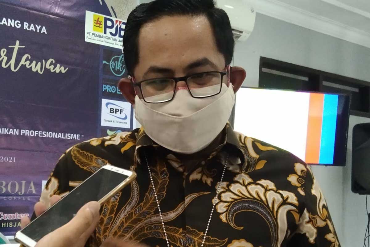 Kepala Otoritas Jasa Keuangan (OJK) Kota Malang, Sugiarto Kasmuri, beberkan capaian pertumbuhan kredit di Kota Malang. (jaz) - Kredit Modal Kerja Kota Malang Tren Positif 3,85 Persen Selama Pandemi
