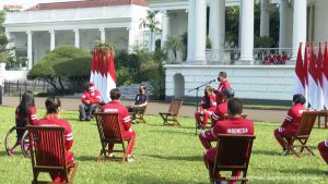 Pertemuan Jokowi dan kontingen Paralimpiade Indonesia. (ist) -