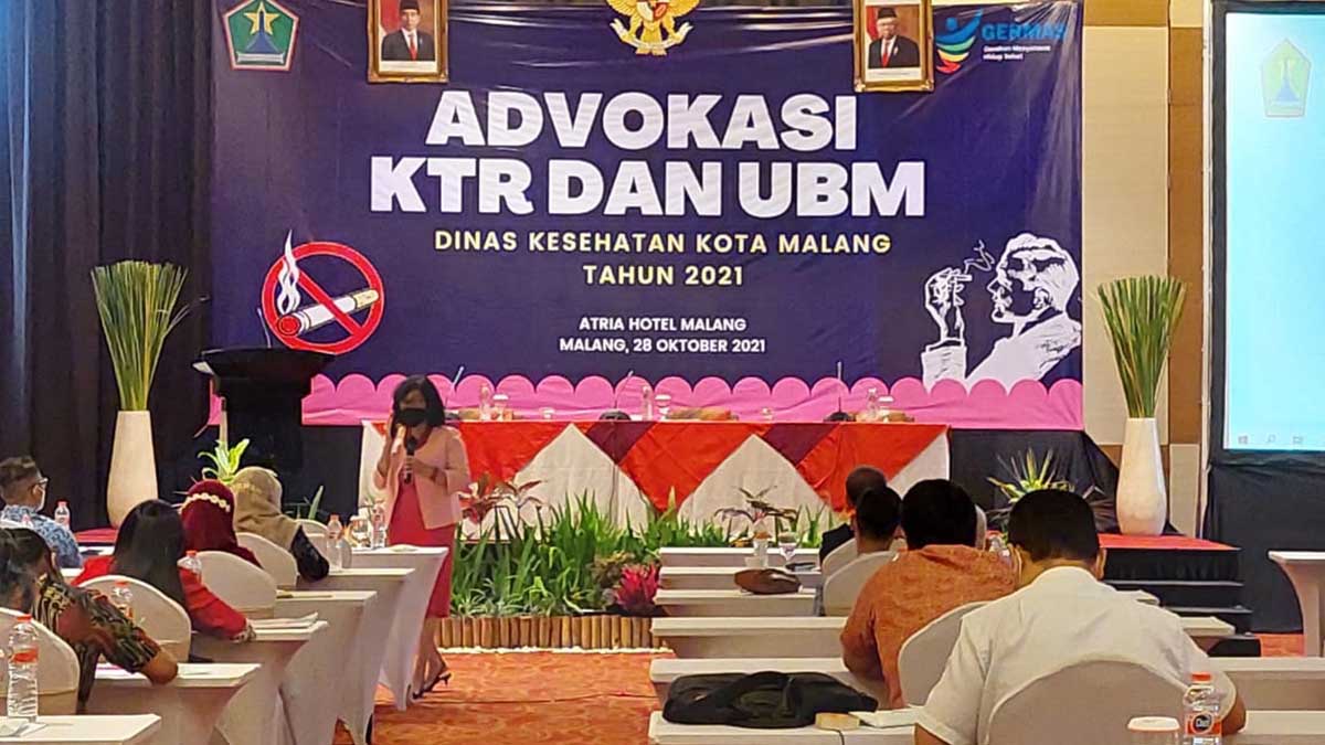 Kegiatan advokasi Kawasan Tanpa Rokok (KTR) dan Upaya Berhenti Merokok (UBM). (ist) - Pemkot Malang Perkuat Kawasan Tanpa Rokok Demi Lindungi Generasi Emas
