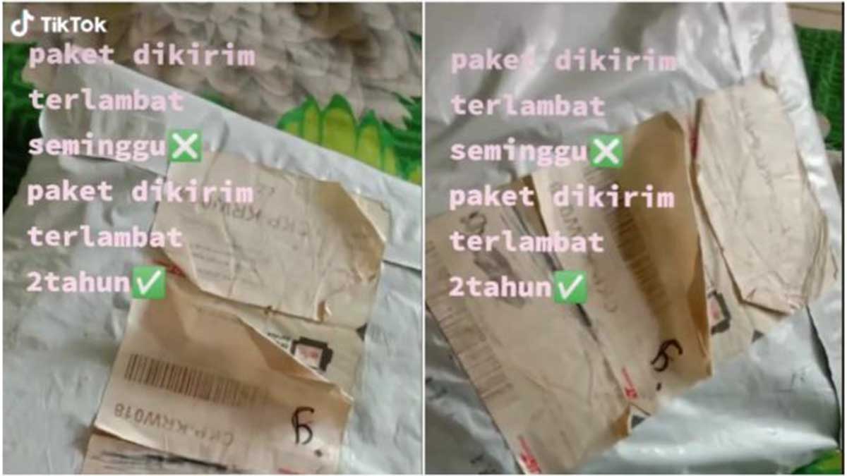 Kisah viral paket terlambat dua tahun. (ist) - Viral Wanita Terima Paket yang Telat Dua Tahun
