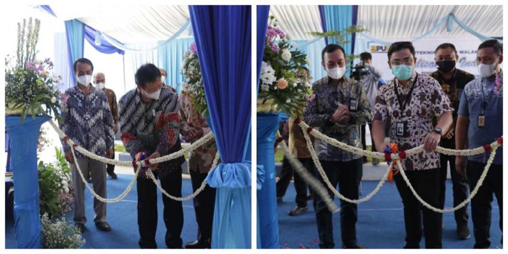 Pemotongan pita bunga untuk masing-masing gedung. (ist) - Usai Serah Terima, Gedung Teknik Mesin dan Pascasarjana Polinema Siap Digunakan