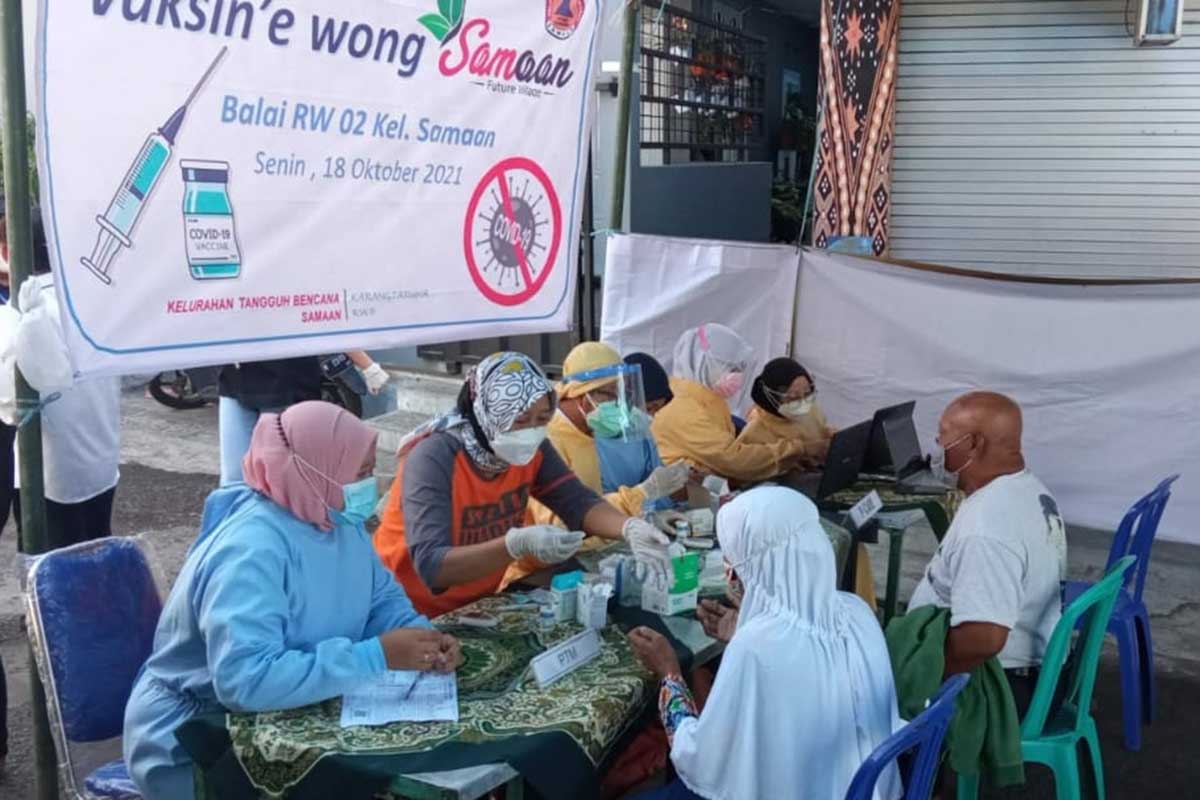 Salah satu titik lokasi vaksinasi. (ist) - Target 100 Persen Herd Immunity, Ribuan Vaksin Digelontorkan di Beberapa Lokasi