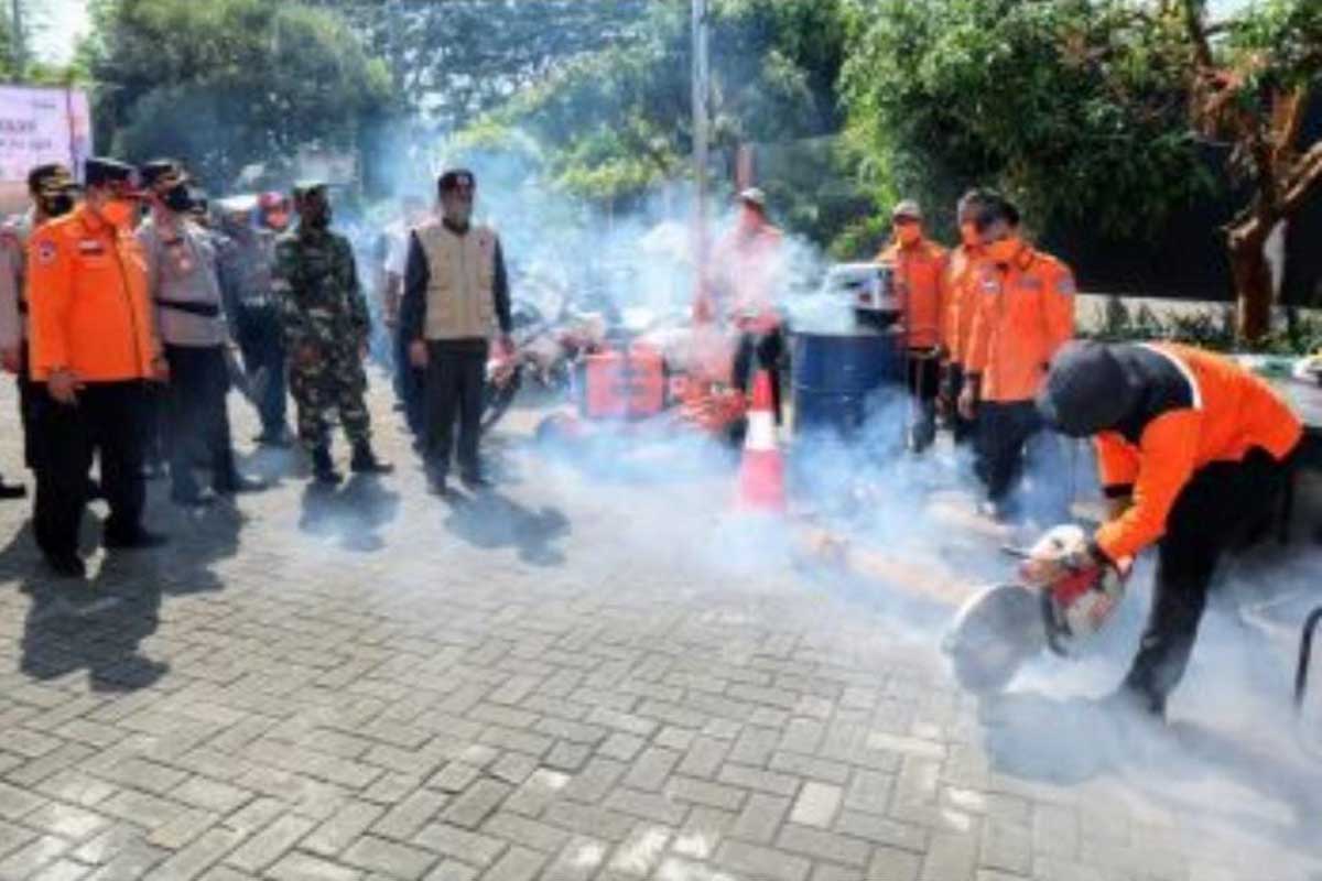 Simulasi gelar peralatan BPBD Kota Probolinggo. (ist) - BPBD Probolinggo Gelar Apel Pasukan dan Peralatan, Antisipasi Hadapi Bencana