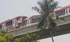Tabrakan LRT. (ist) - LRT Tabrakan di Jalur Layang Cibubur