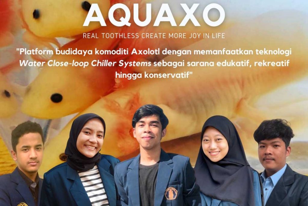 Tim Aquaxo mahasiswa UB. (ist) - Tim Aquaxo Sukses Breeding Axolotl Penuhi Tawaran Ekspor