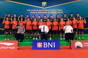 Tim badminton Indonesia. (ist) - Takluk dari Malaysia, Indonesia Terhenti di Piala Sudirman 2021