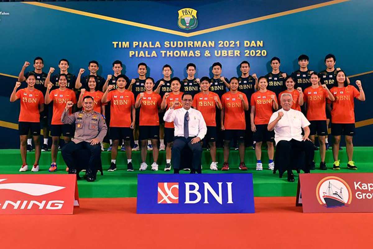 Tim badminton Indonesia. (ist) - Takluk dari Malaysia, Indonesia Terhenti di Piala Sudirman 2021